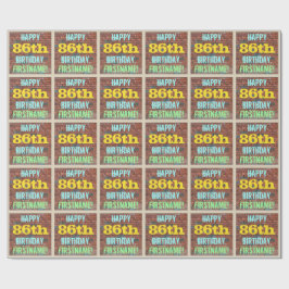 Brick Wall Graffiti Inspired 86:e födelsedagen + N Presentpapper