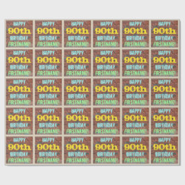 Brick Wall Graffiti Inspired 90:e Birthday + Namn Presentpapper