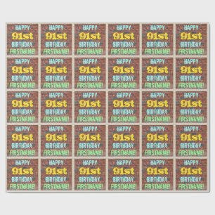 Brick Wall Graffiti Inspired 91:a födelsedagen + N Presentpapper