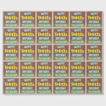 Brick Wall Graffiti Inspired 94:e födelsedagen + N