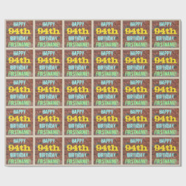 Brick Wall Graffiti Inspired 94:e födelsedagen + N Presentpapper