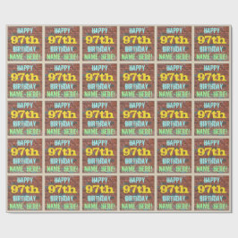 Brick Wall Graffiti Inspired 97:e födelsedagen + N Presentpapper