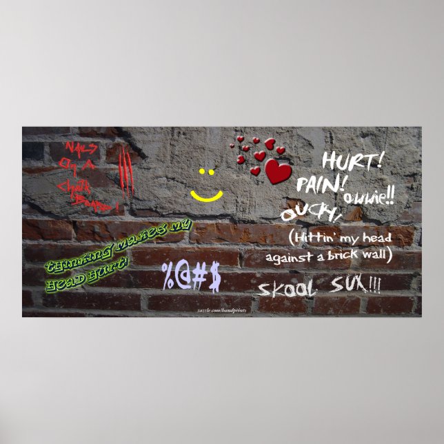 Brick Wall Graffiti Poster (Framsidan)