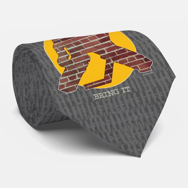 Brick Wall Hockey Goalie Neck Tie Slips (Rullad)