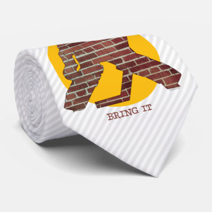 Brick Wall Hockey Goalie Neck Tie Slips