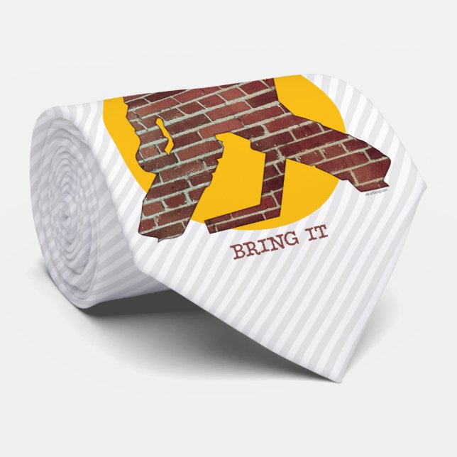 Brick Wall Hockey Goalie Neck Tie Slips (Rullad)