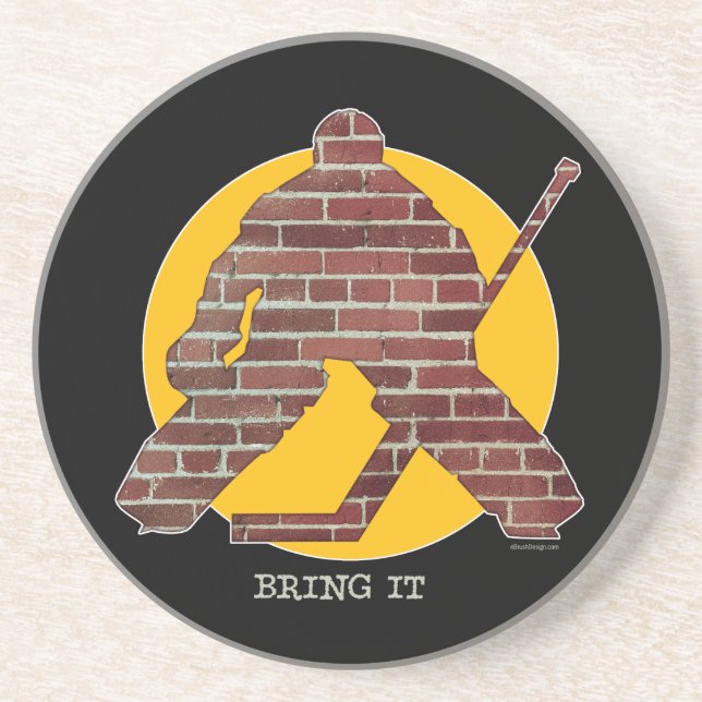 Brick Wall Hockey Goalie Underlägg (Framsidan)