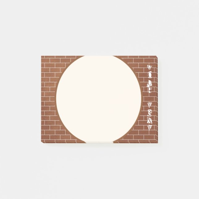 Brick Wall Post-it® Notes Anpassad text Ditt namn Post-it Block (Framsida)
