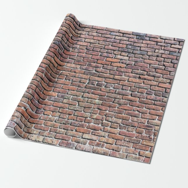 Brick Wall Presentpapper (Utrullad)