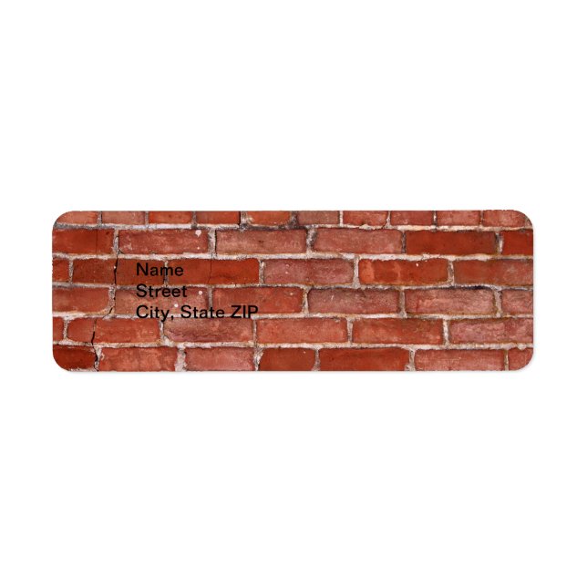Brick Wall Returadress Etikett (Framsidan)