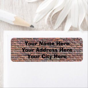 Brick Wall Returadress Etikett