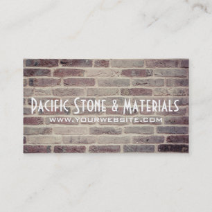Brick Wall , Stone Company Visitkort