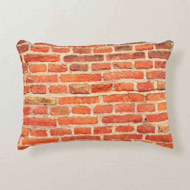 Brick wall texture brick wall prydnadskudde (Framsidan)
