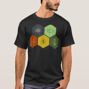 Brick, Wood, Sten, Wheat och SheepBoard Game Ge T Shirt