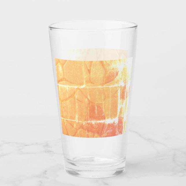 bricka och sten i abstrakt mönster glaskopp (Framsida)