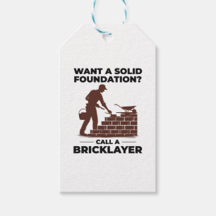 Brickayer Brick Mason Masonry Brickwork Builder Presentetikett