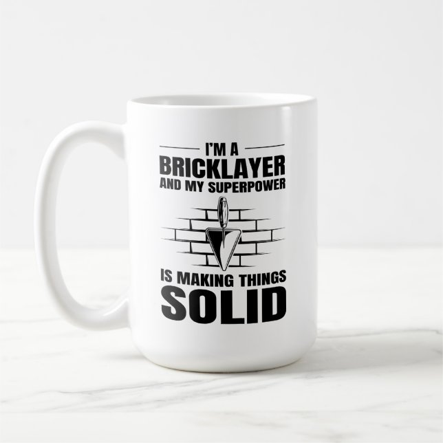 Brickayer Brick Mason Wall Builder Kaffemugg (Vänster)