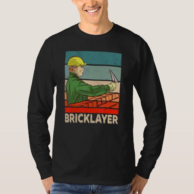 Brickayer Bricklay Mason Brick 1 T Shirt (Framsida)