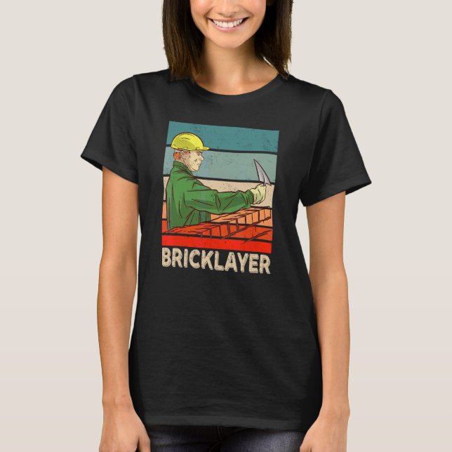 Brickayer Bricklay Mason Brick 1 T Shirt (Framsida)