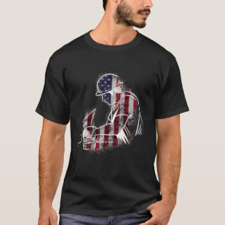 Brickayer USA Brickman United Stater Flagga Builde T Shirt