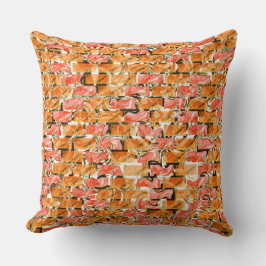 Brickdesign med ljusa toner som skiljer dem åt kudde