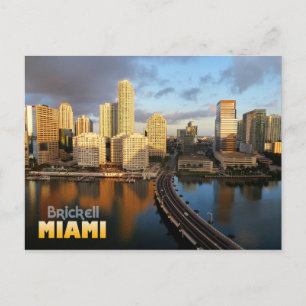 Brickell Skyline i Miami, Florida Vykort