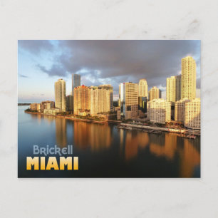 Brickell Skyline i Miami, Florida Vykort