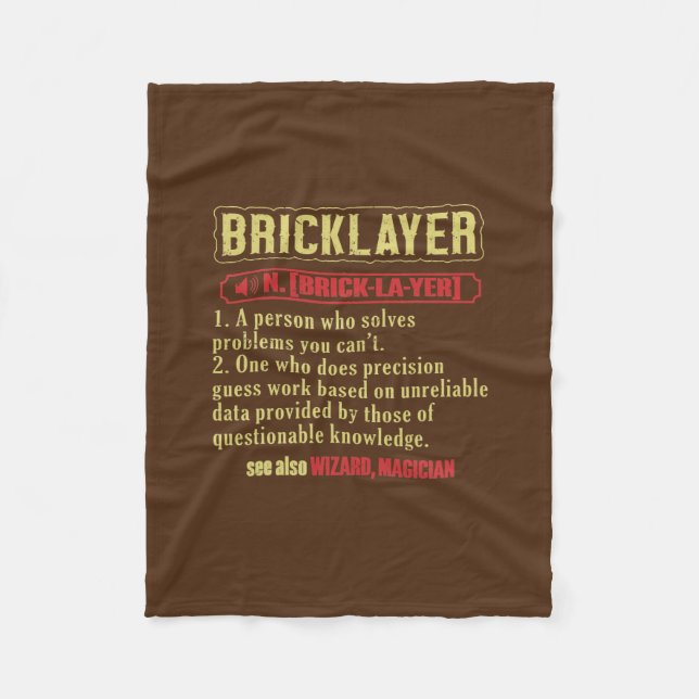 Brickie Bricklay Construction Brickayer  Fleecefilt (Framsidan)