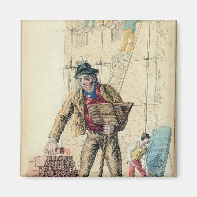 Bricklayer Laborer Magnet (Framsidan)