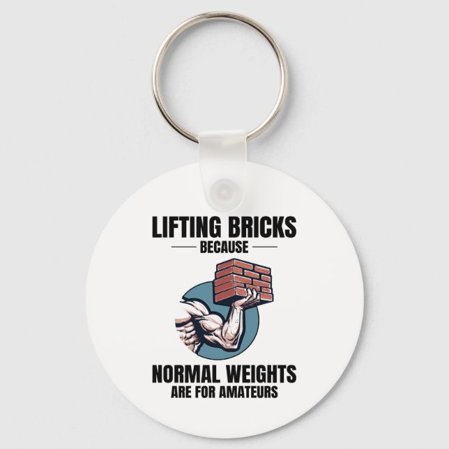 Bricklyftande Humor: Utanför vanliga viktklasser Nyckelring (Framsida)