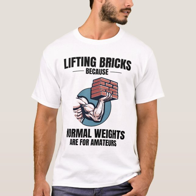 Bricklyftande Humor: Utanför vanliga viktklasser T Shirt (Framsida)