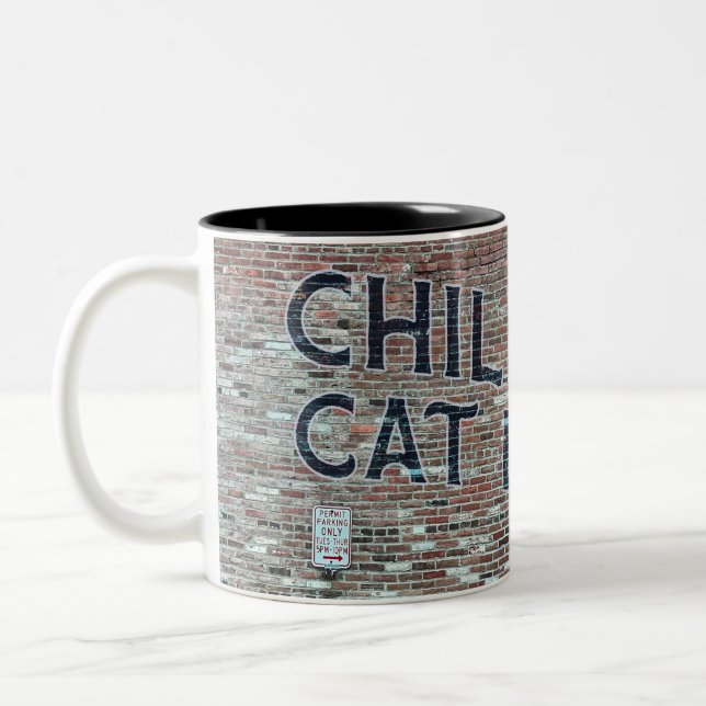 Brickmun och barnlös katt Dam Mugg (Vänster)