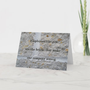 Brickor Employee Service Anniury Card Tack Kort