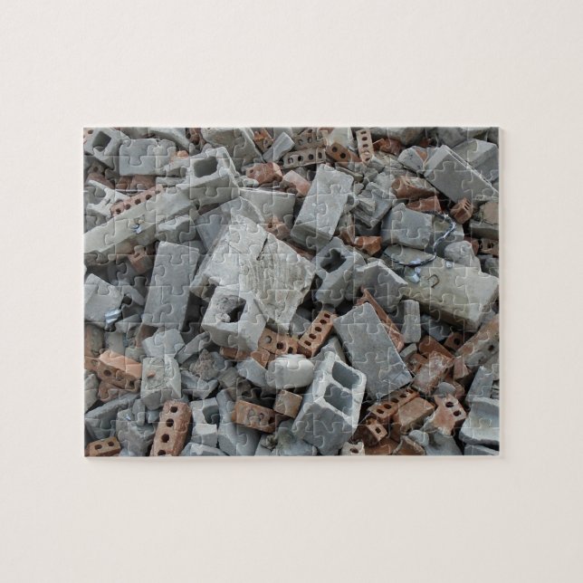 Brickor och block Demolition Rubble Debris Puzzle Pussel (Horisontell)