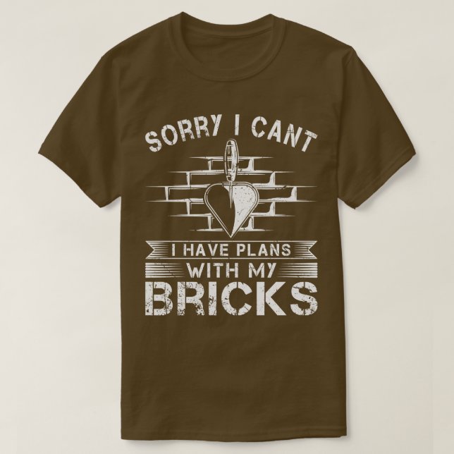 Bricks Mason Gift Brickayer T Shirt (Design framsida)