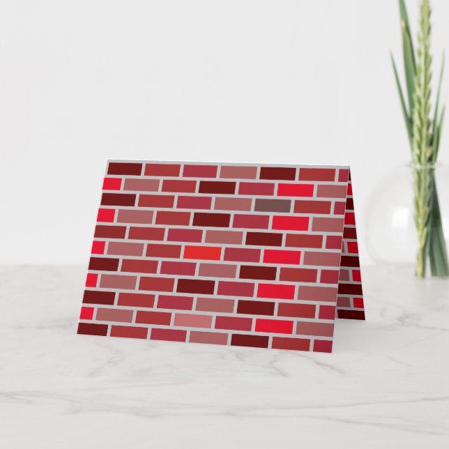 Bricks Stone Worker Fab Coola Birthday Card Kort (Framsida)