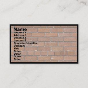BRICKS VISITKORT
