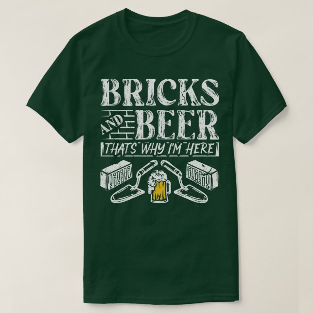 Brickskiktgåva av betong med betong t shirt (Design framsida)