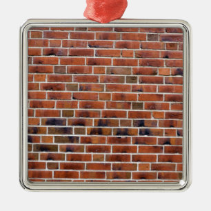 Brickvägg med leder julgransprydnad metall