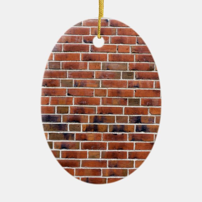 Brickvägg med skarvar julgransprydnad keramik (Framsidan)