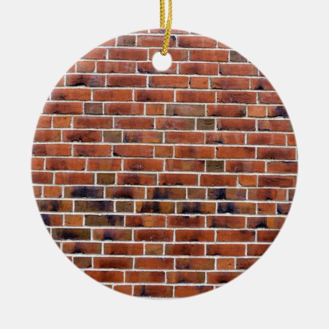 Brickvägg med skarvar julgransprydnad keramik (Framsidan)