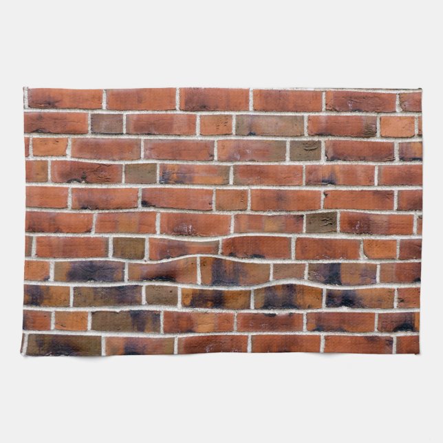 Brickvägg med skarvar kökshandduk (Horisontell)