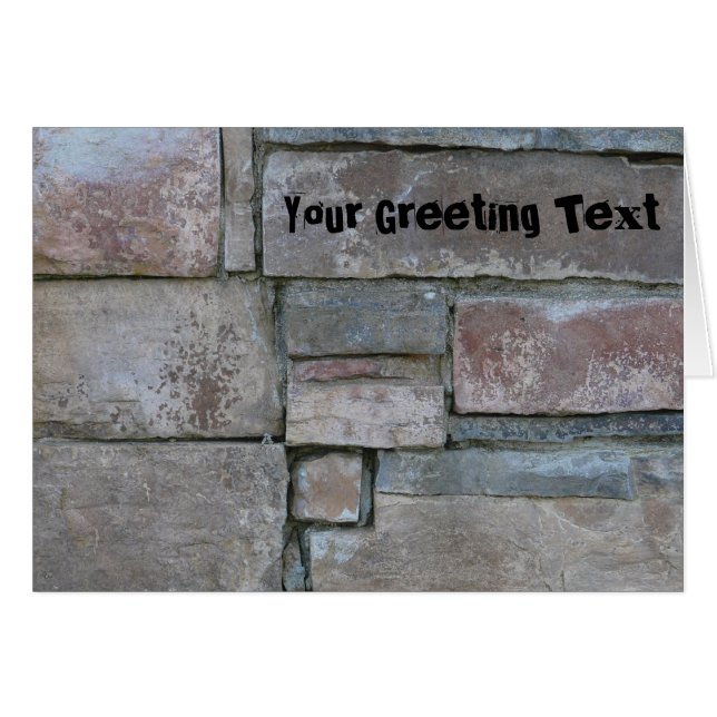 Brickwork för mason- eller tegelstenlagrar hälsningskort (Framsidan Horizontal)