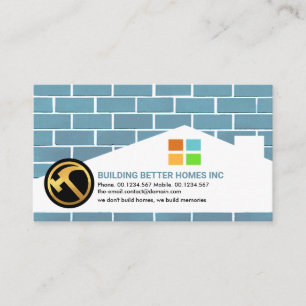 Brickwork Masonry Home Byggnad Silhouette Roofing Visitkort