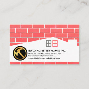 Brickwork Masonry Home Byggnad Silhouette Visitkort