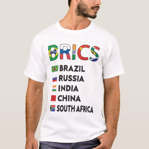 Brics land list, brics flagga t shirt