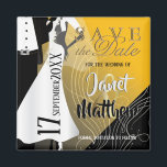 Brid and Groom - Spara datum - Gult Magnet<br><div class="desc">Spara datummagneterna för Personlig. Underbar för Bröllopsfesten, repetition, Möhippa, Bachelorette Party m.fl. Leta efter mer design och färg i min butik. Om det behövs kan du ta bort all text och börja om från början med egna alternativ för text, färg och teckensnitt med Zazzle-designområdet i verktyg. Obs! Alla mallområden behöver...</div>