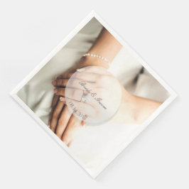 Brid diamant ring redigerbar bröllop pappersservett