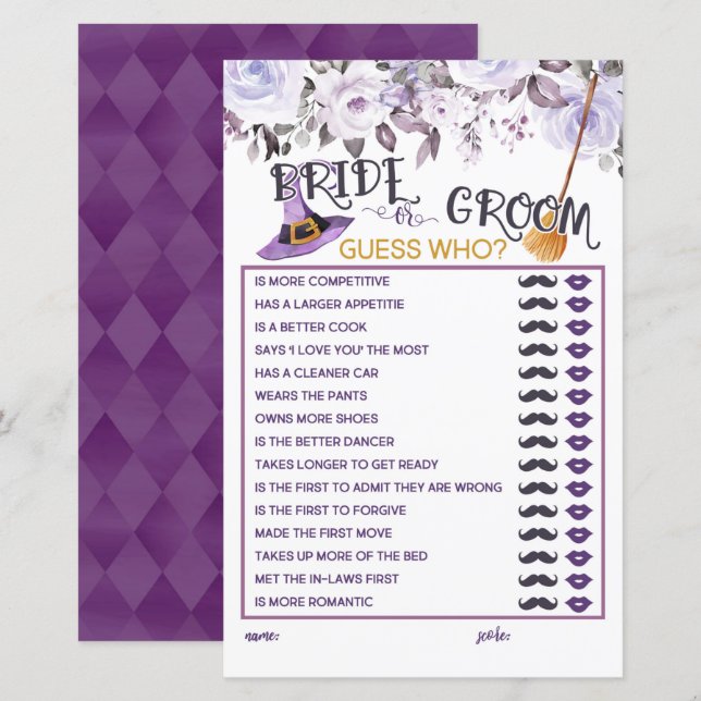 Brid eller Groom - Den här häxan är på väg att Hit (Fram/baksida)