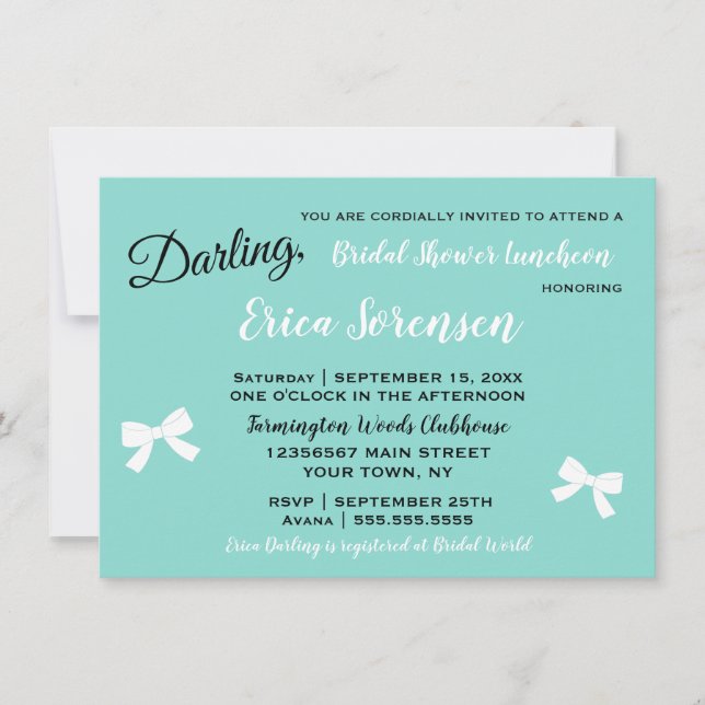 Brid & Family Little Black Dress Tiara Party Inbjudningar (Framsida)